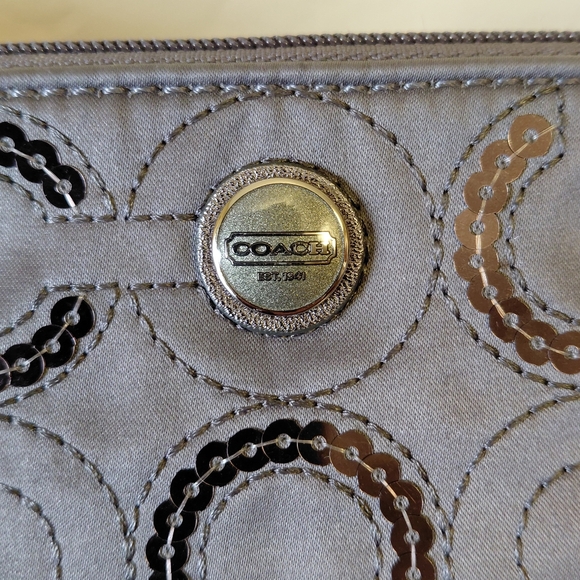 Coach Signature Sequin Wristlet - Picture 2 of 6
